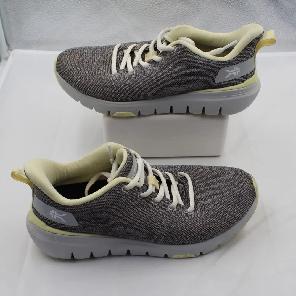 KURU Flex Via Womens 7.5 Orthopedic Walking Shoes Gray Lime